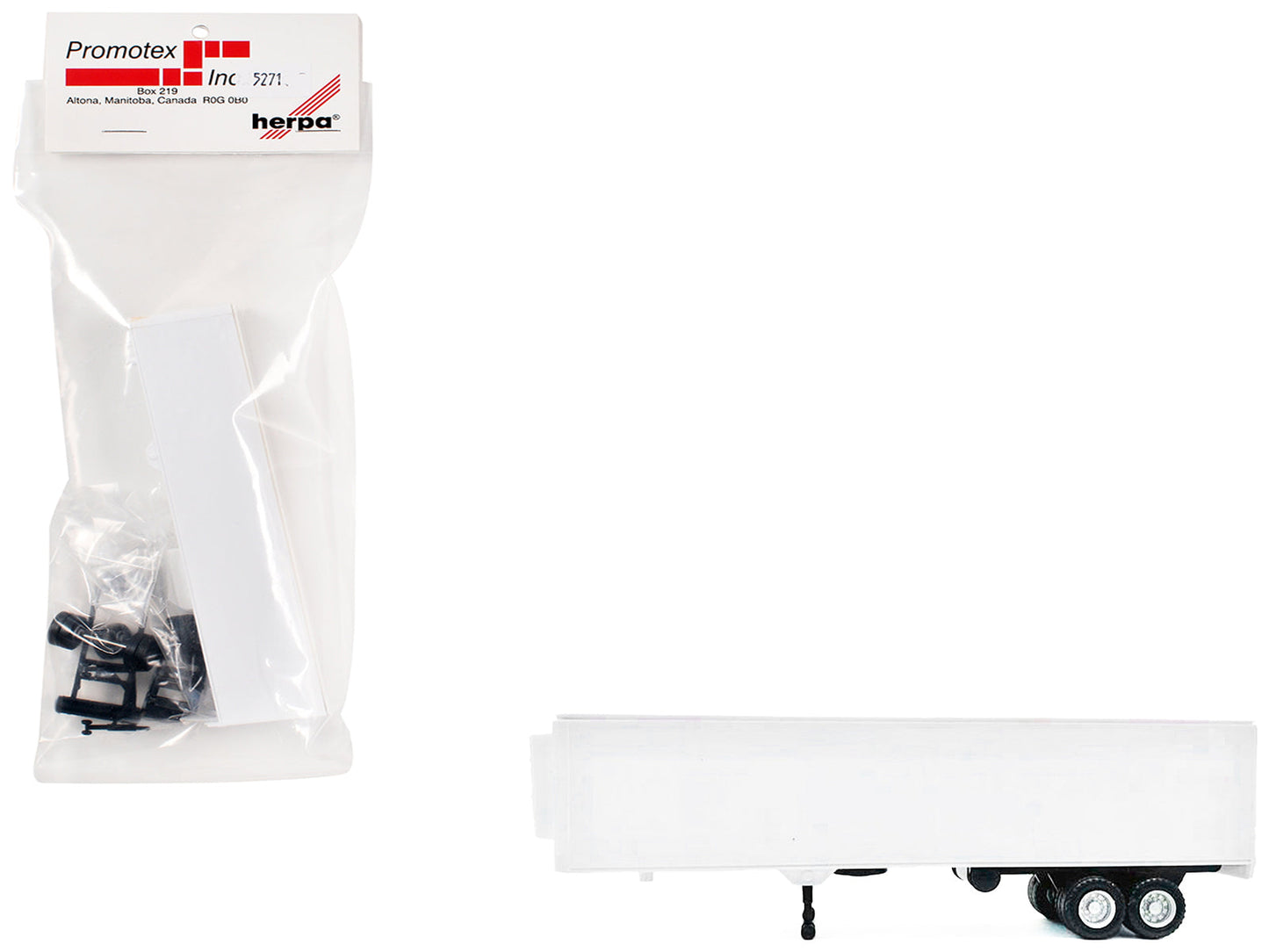 40ft Refrigerated (Reefer) Trailer White 1/87 (HO) Plastic Model by Promotex free shipping USA