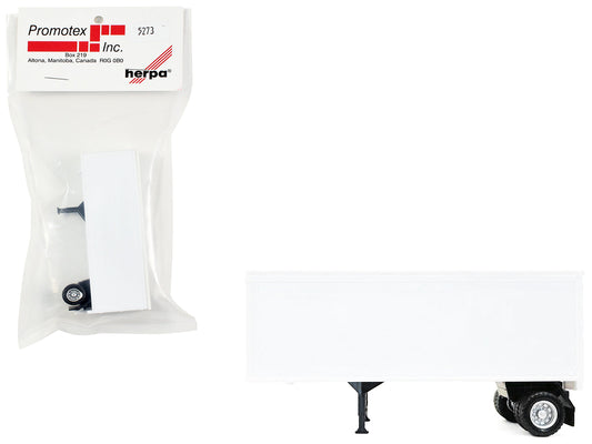 Rapid Vehicles 27ft Single-Axle Trailer (No Converter Dolly) White 1/87 (HO) Plastic Model by...