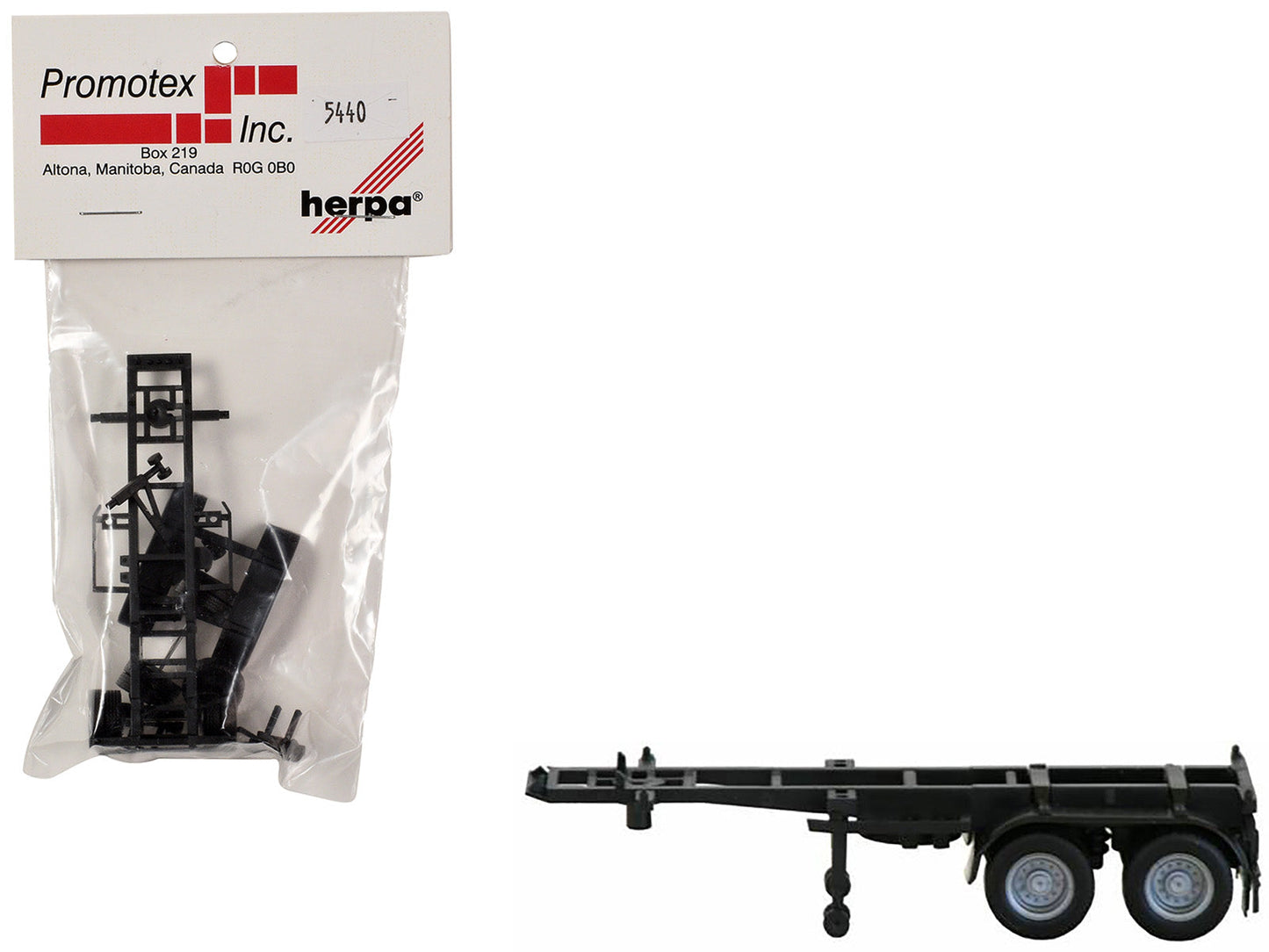 20ft Container Chassis 1/87 (HO) Plastic Model by Promotex free shipping USA