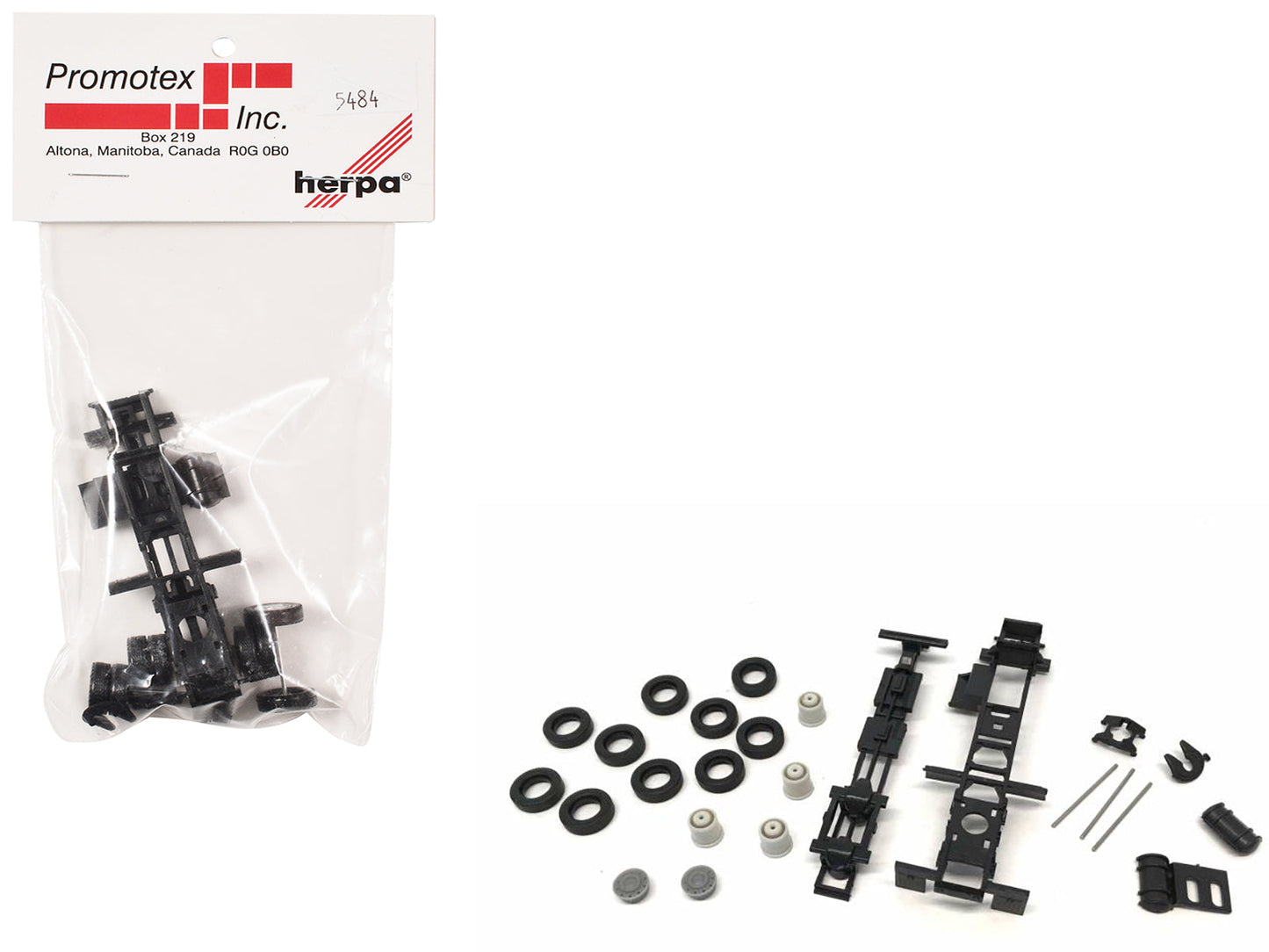 Short Chassis Kit for Kenworth Peterbilt and GMC Cabs 1/87 (HO) Plastic Model by Promotex free shipping USA