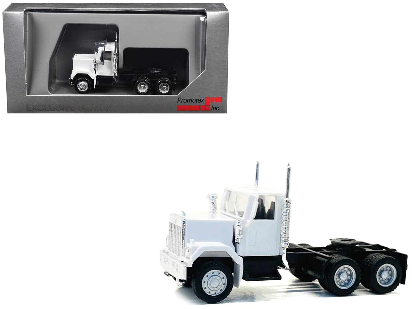 GMC Short Day Cab White 1/87 (HO) Plastic Model Car by Promotex free shipping USA