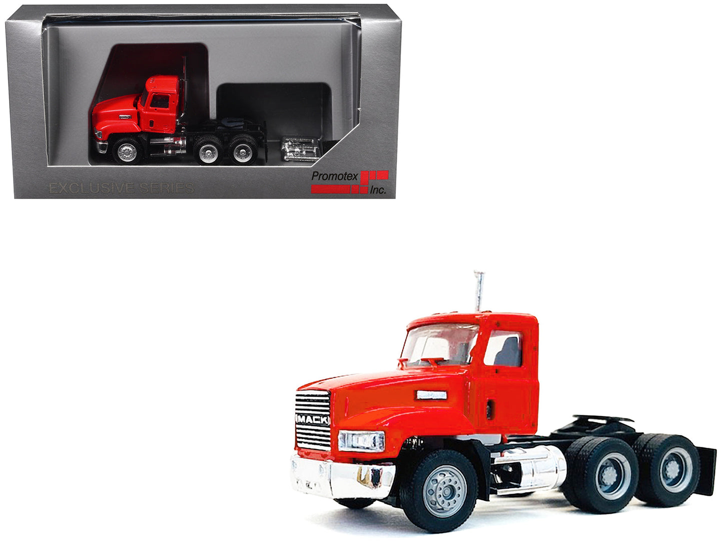 Mack 603 Short Day Cab Red 1/87 (HO) Plastic Model Car by Promotex free shipping USA