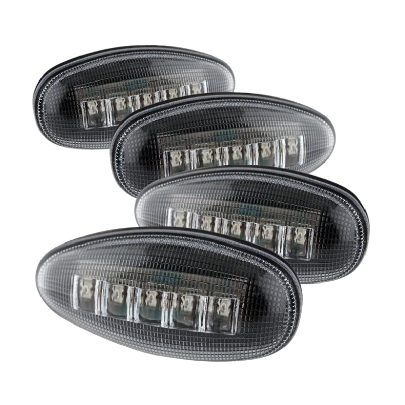 FR SPORT SPYDER Xtune Chevy Silverado 99-13 Dually 2 Red LED+2 Amber LED Side Fender Lights Clear...