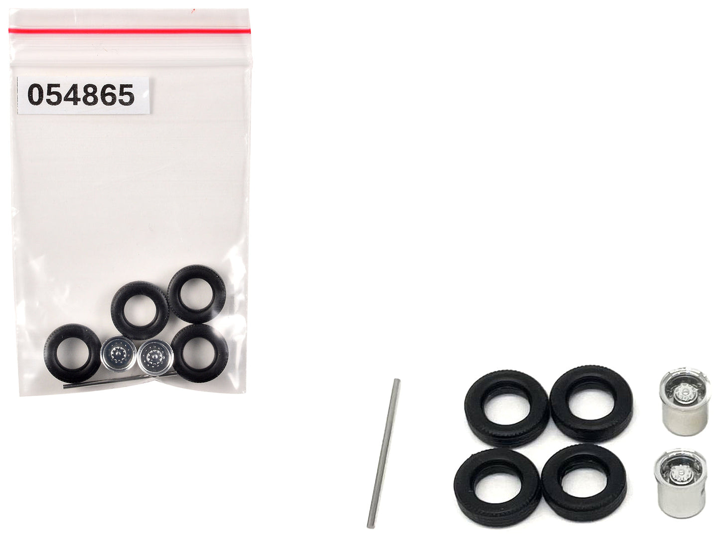 Rear Low Profile Wheelset Chrome 1/87 (HO) Plastic Model by Promotex free shipping USA