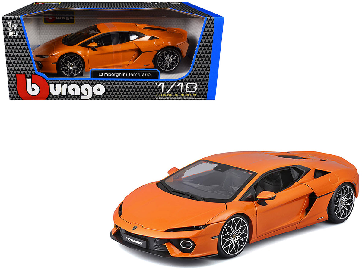 Rapid Vehicles Lamborghini Temerario Orange Metallic 1/18 Diecast Model Car by Bburago free...