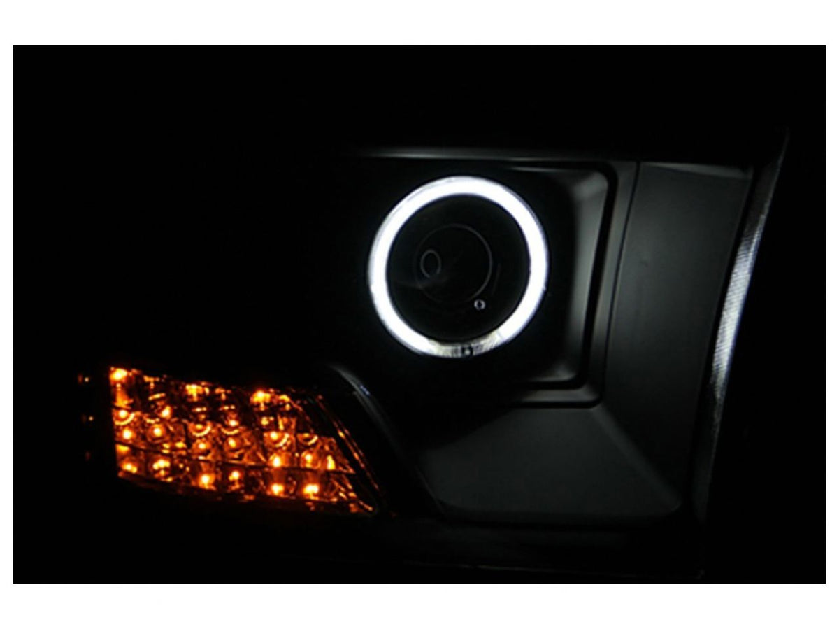 FR SPORT Anzo 2009-2015 Dodge Ram 1500 Projector Headlights w/ Halo Black (CCFL) - View 5