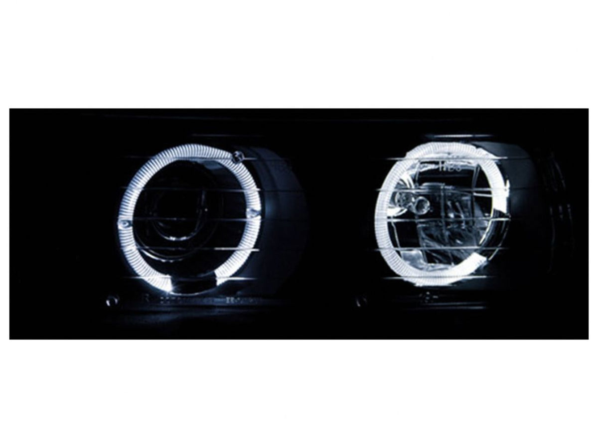 FR SPORT Anzo 1999-2002 Chevrolet Silverado 1500 Projector Headlights w/ Halo Black - View 5