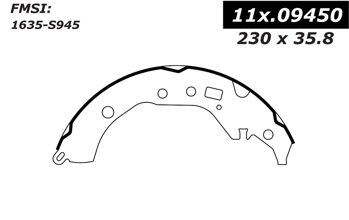 Porterfield Brake Shoes for 2010 TOYOTA COROLLA Sedan(Rear Drum)