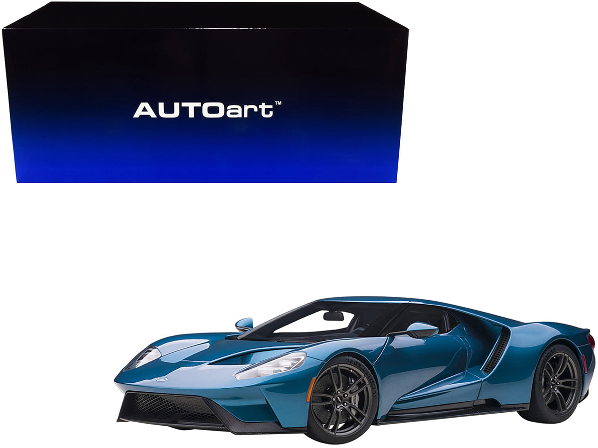 2017 Ford GT Liquid Blue Metallic 1/12 Model Car by Autoart free shipping USA