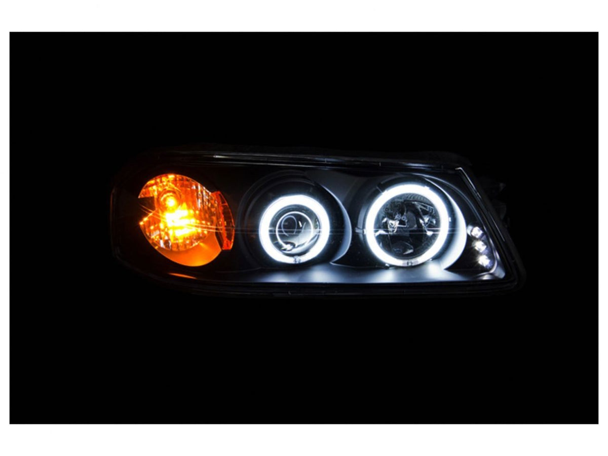 FR SPORT Anzo 2000-2005 Chevrolet Impala Projector Headlights w/ Halo Black (CCFL) - View 5