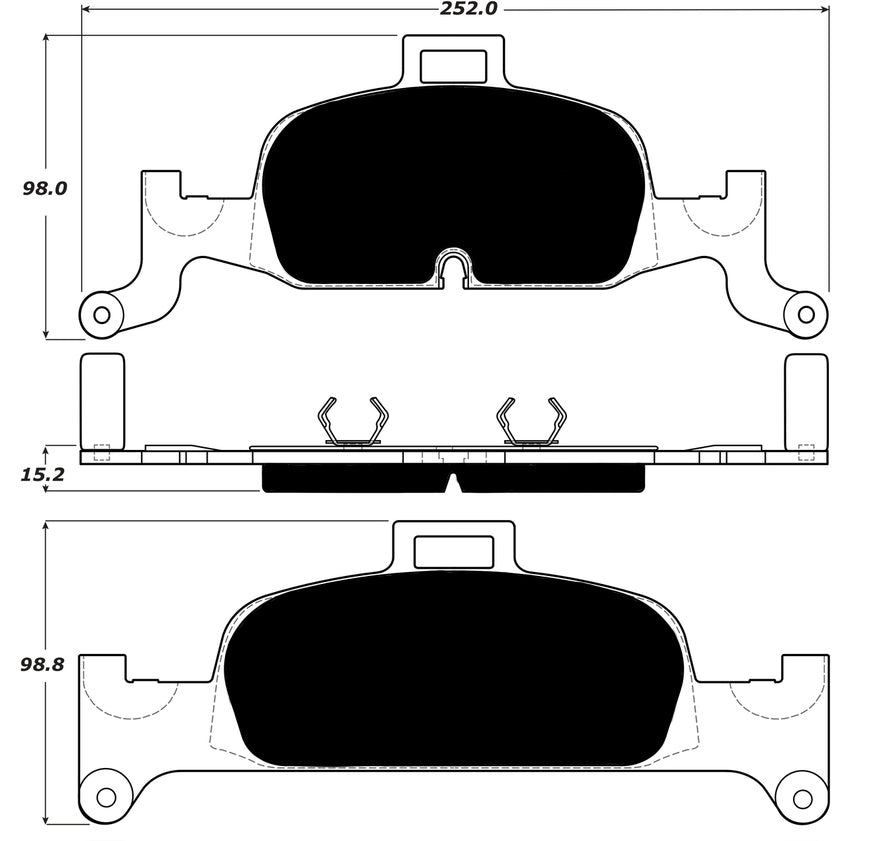 FR SPORT Porterfield Brake Pads for 2018 AUDI A4 Quattro - 330mm Rear Disc