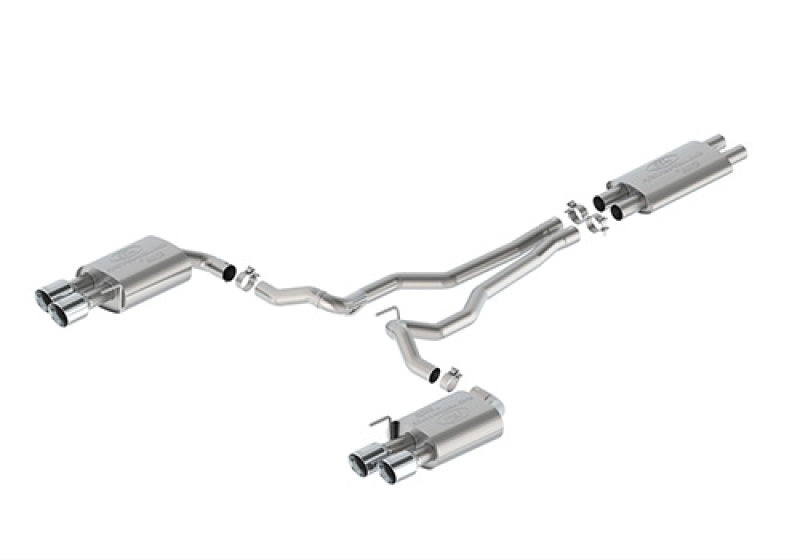Ford Racing 2024 Mustang 5.0L Touring Non-Active Cat-Back Exhaust w/GT Valance - Chrome Tip M-5200-M5TCV