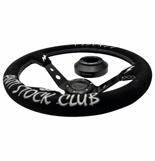 Bull Boost Performance Infiniti G35 G37 Suede 3"Deep Dish Steering Wheel + Quick Release Short...