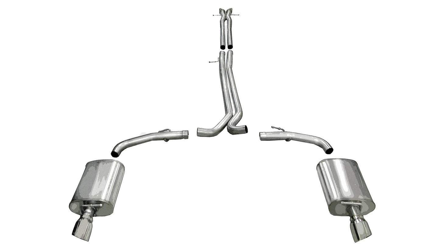 Corsa Sport Sound Level (14315) 2.5 IN Cat-Back Single 4.0 IN Tips 2010-2019 Ford Taurus SHO