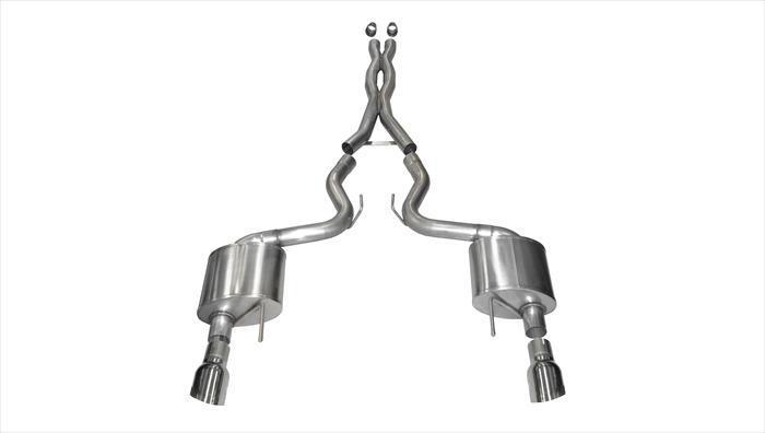 Corsa Xtreme, Sport / 3.0 in Cat-Back 4.5 in Single Tips | 2015-2017 Mustang GT 5.0L V8 Coupe (14328, 14332)