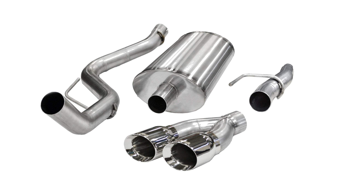Corsa Sport / 3.0 in Cat-Back 4.0 in Twin Tips | Ford F-150 V8 2011-2014 5.0L (14393)