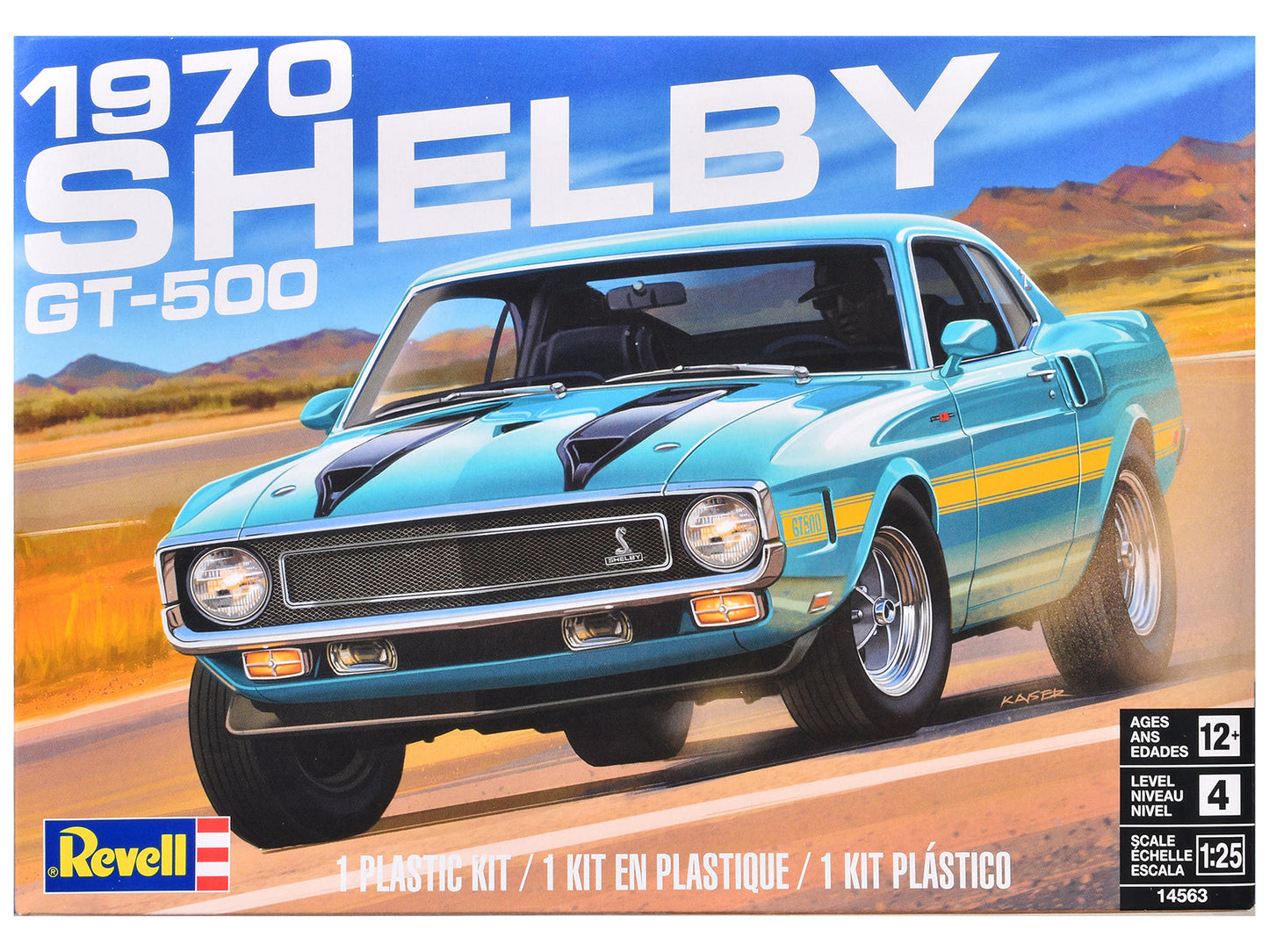 Level 4 Model Kit 1970 Shelby GT-500 1/25 Scale Model by Revell free shipping USA