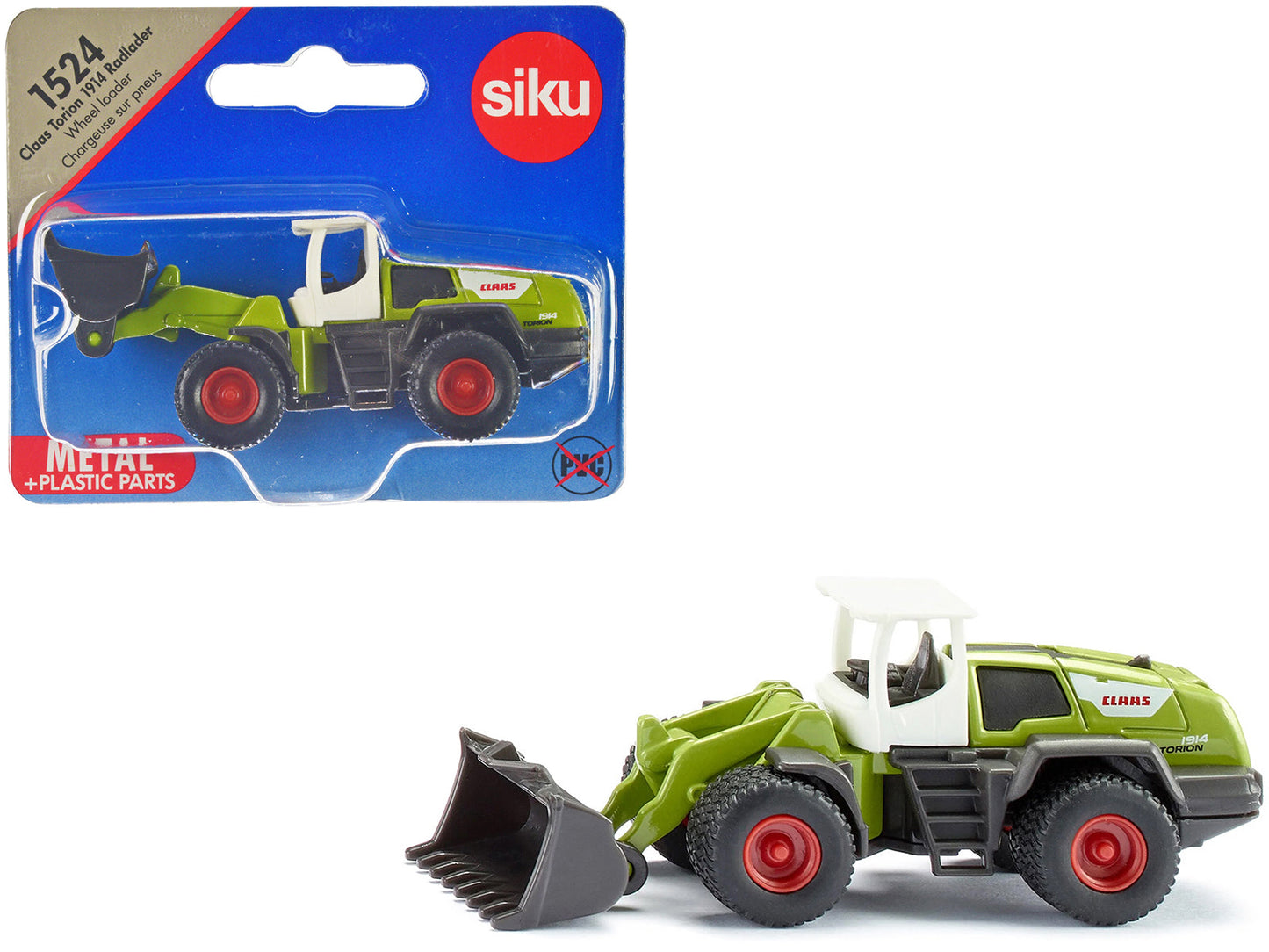 Claas Torion 1914 Wheel Loader Green with White Top Diecast Model by Siku free shipping USA
