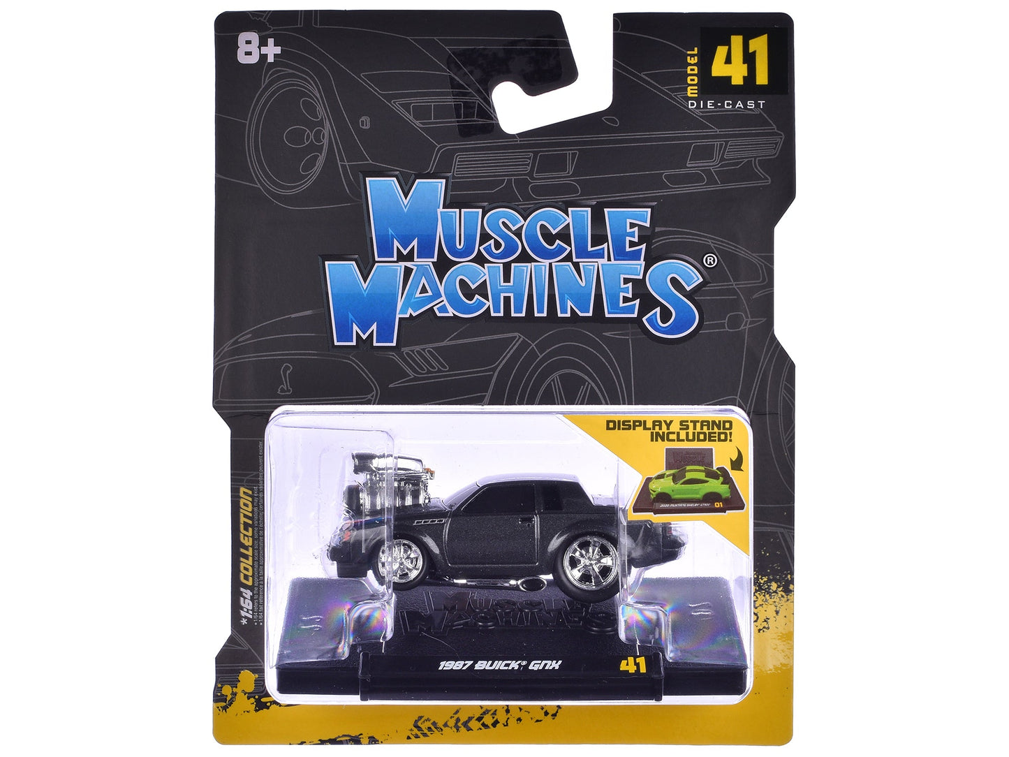 1987 Buick GNX Black Metallic 1/64 Diecast Model Car by Muscle Machines free shipping USA