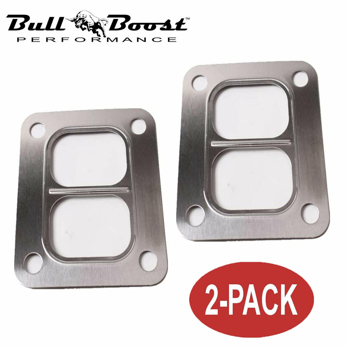 Bull Boost Performance T4 Turbo Manifold Inlet Flange Gasket Twinscroll Divided 304 Stainless...