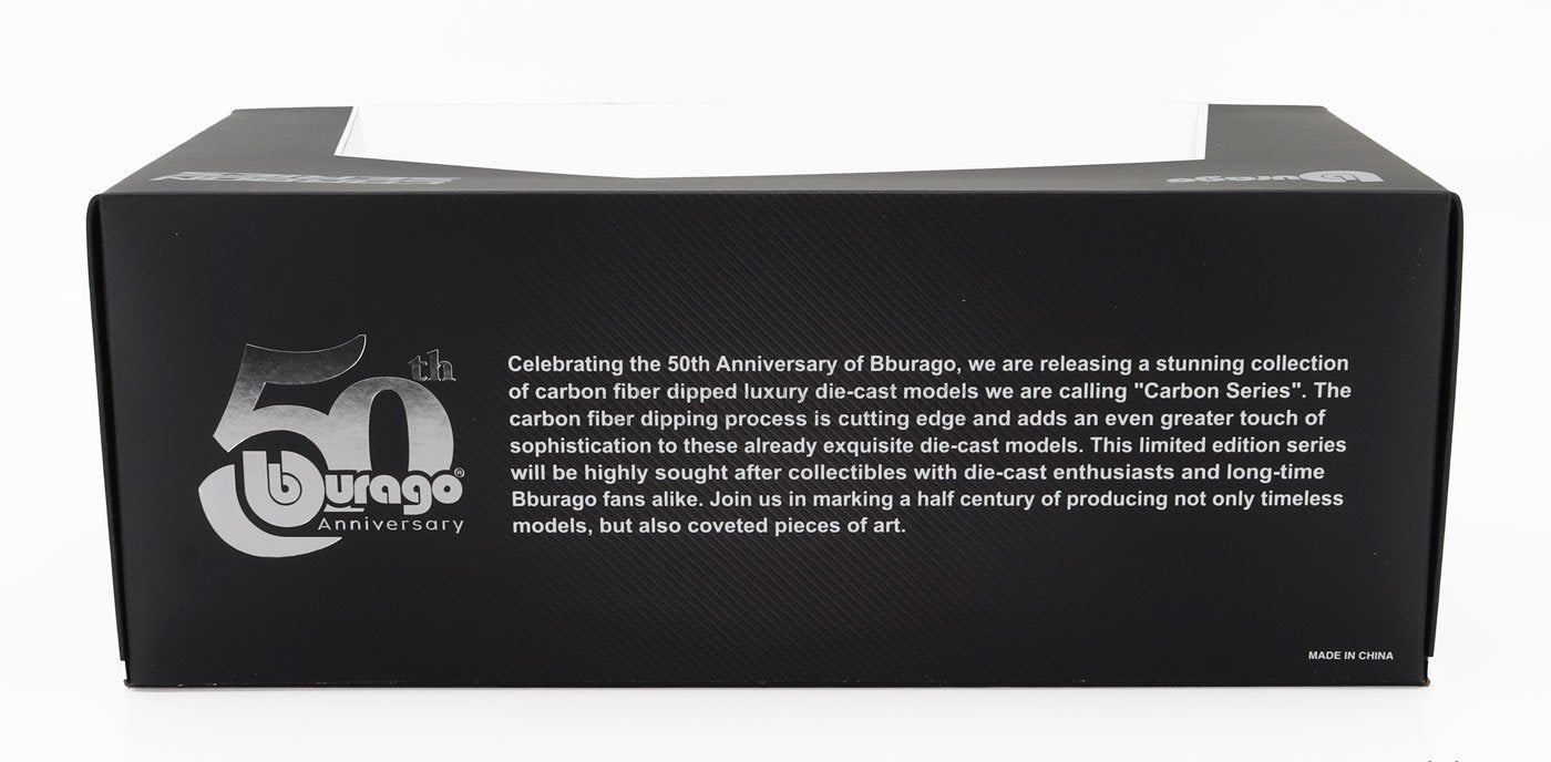 Bburago 2018 Bugatti Divo 50th Anniversary Full Carbon 1:18