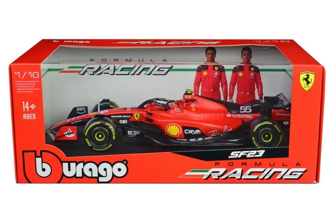 STM Diecast Bburago Ferrari F1 SF-23 Team Scuderia Ferrari HP #55 World Champion 2023 (Sainz)...