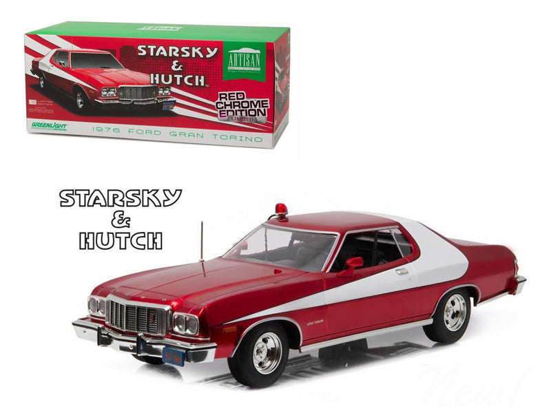 Rapid Vehicles 1976 Ford Gran Torino "Starsky and Hutch" Red Chrome Edition (TV Series 1975-79)...