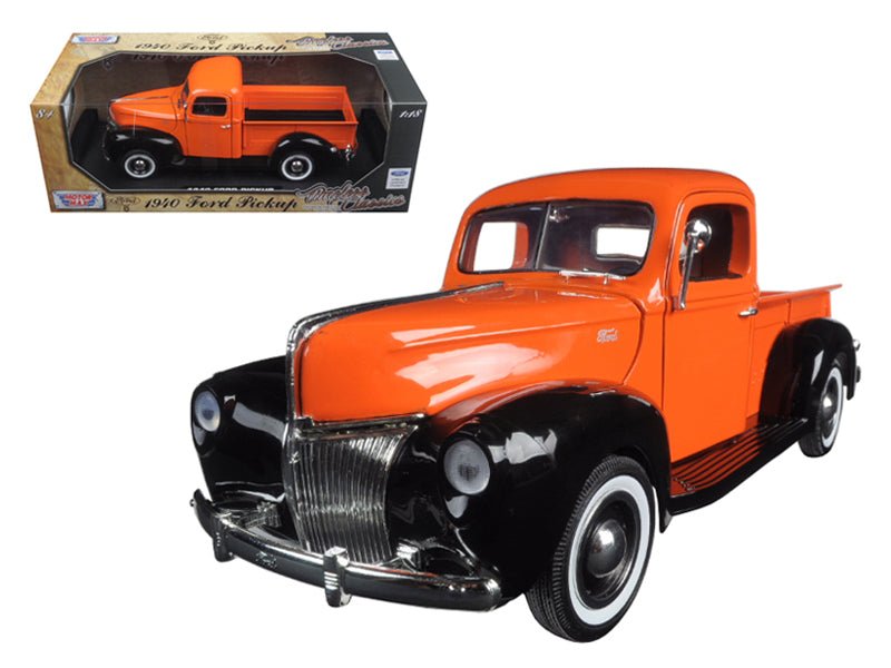 Rapid Vehicles 1940 Ford Pickup Truck Orange "Timeless Classics" 1/18 Diecast Model Car by...