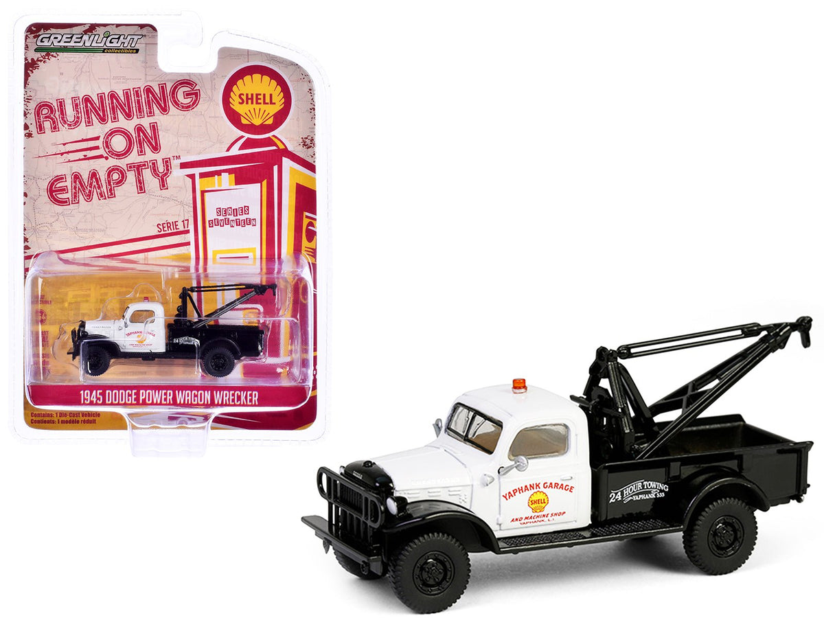 Rapid Vehicles 1945 Dodge Power Wagon Wrecker Tow Truck "Shell Oil" White and Black "Running on...