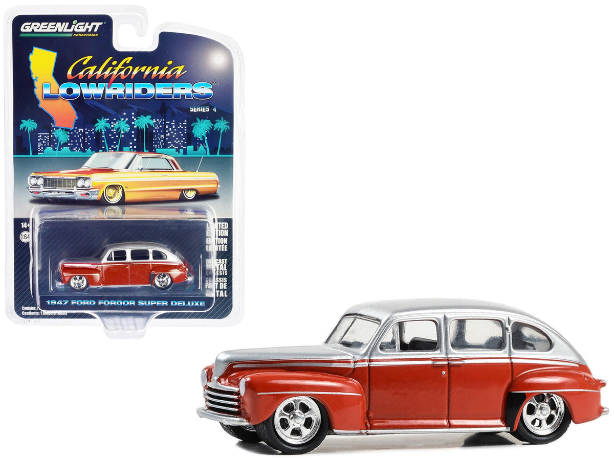 Rapid Vehicles 1947 Ford Fordor Super Deluxe Lowrider Red and Silver Metallic "California...