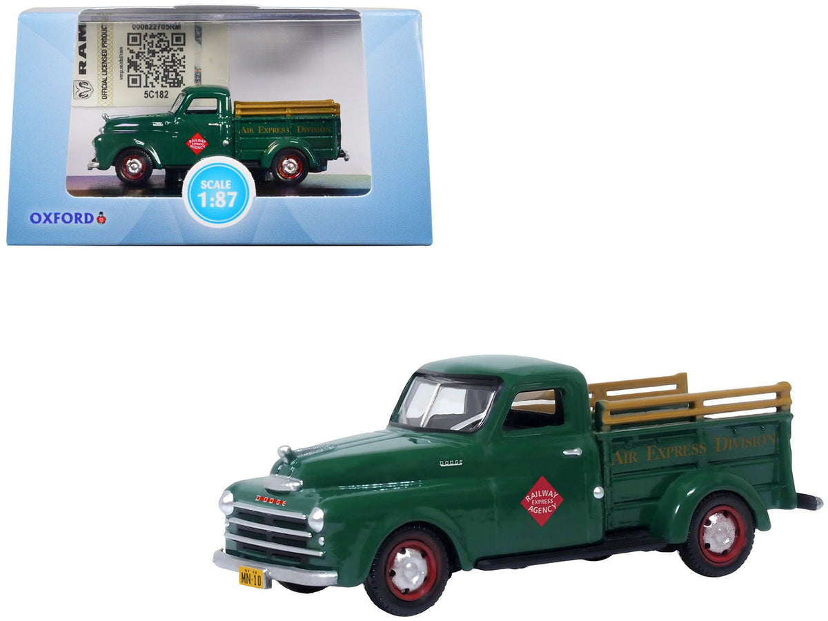Rapid Vehicles 1948 Dodge B-1B Pickup Truck Green "Railway Express Agency" 1/87 (HO) Scale...