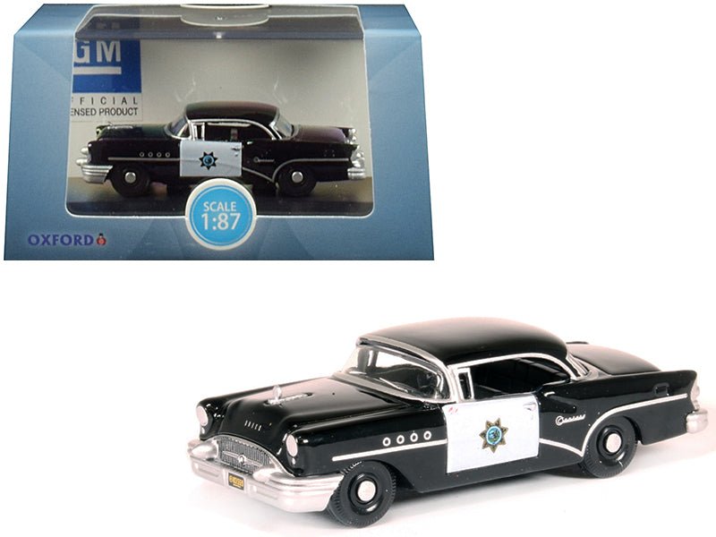 Rapid Vehicles 1955 Buick Century "California Highway Patrol" (CHP) Black 1/87 (HO) Scale Diecast...