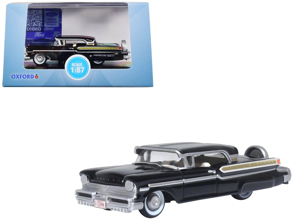 Rapid Vehicles 1957 Mercury Montclair Tuxedo Black 1/87 (HO) Scale Diecast Model Car by Oxford...