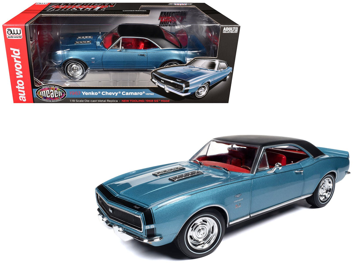 Rapid Vehicles 1967 Chevrolet Yenko Camaro YS760 Nantucket Blue Metallic with Black Stripes,...