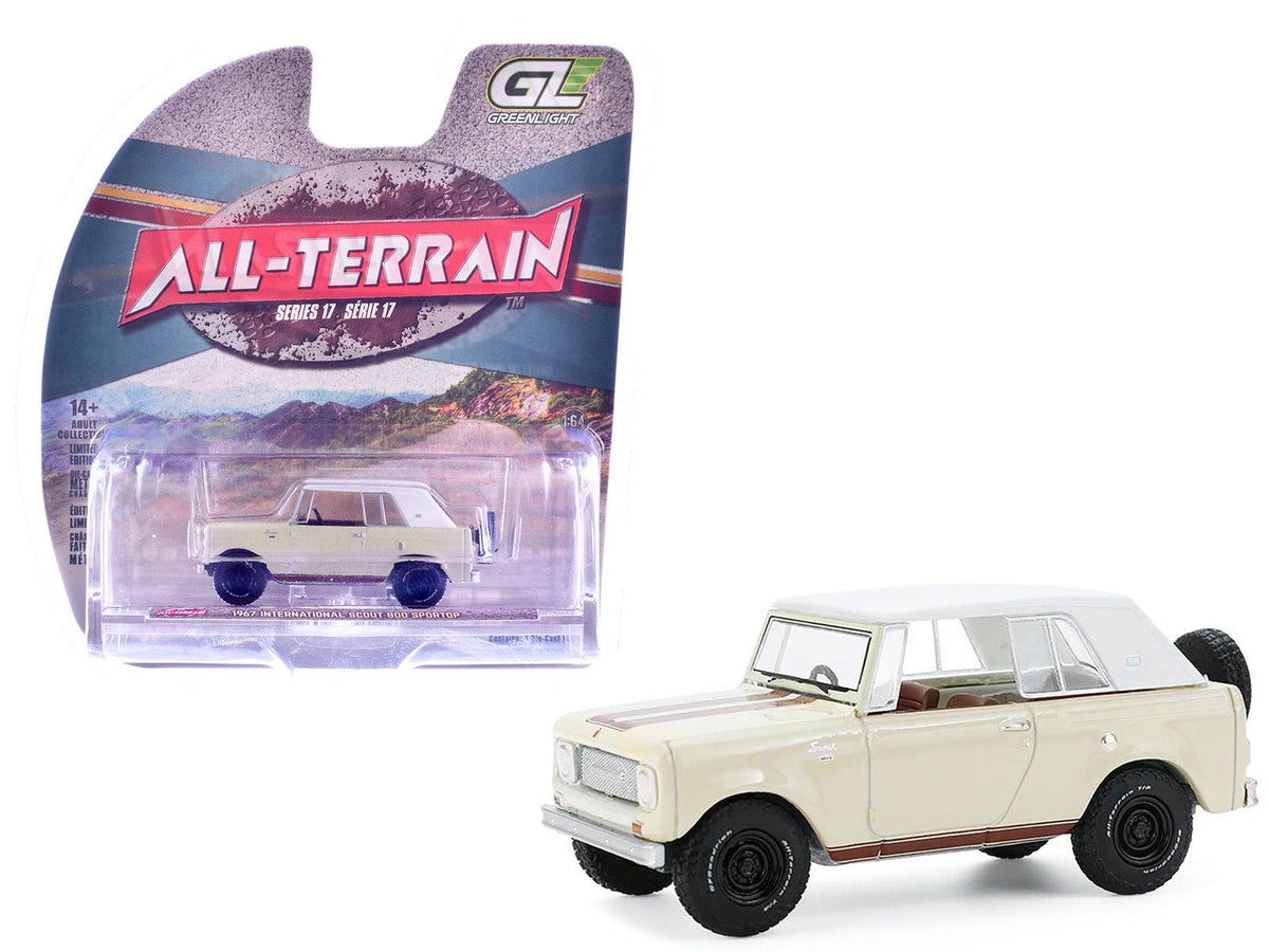Rapid Vehicles 1967 International Scout 800 Sportop Cream with Brown Stripes and White Top "All...
