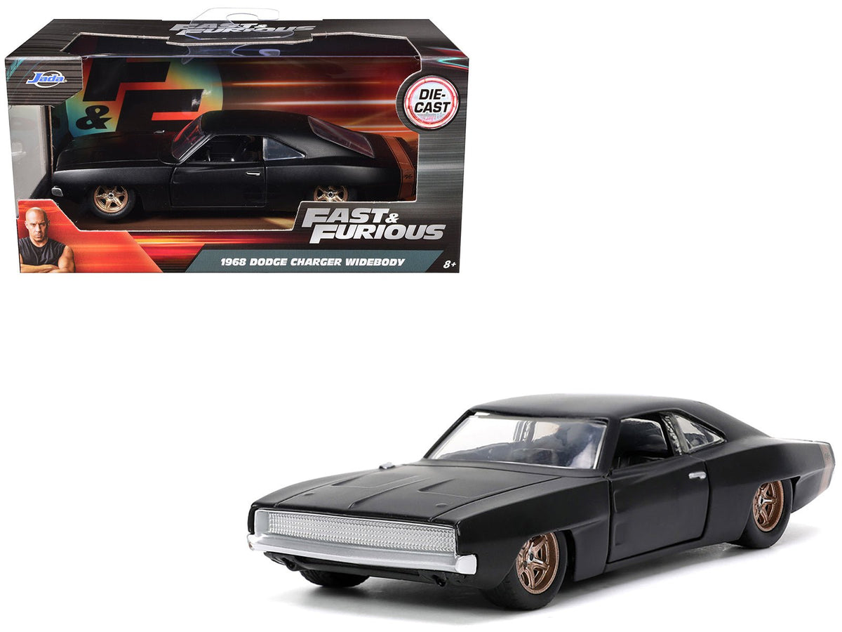 Rapid Vehicles 1968 Dodge Charger Widebody Matt Black with Bronze Tail Stripe "F9" (2021) Movie...