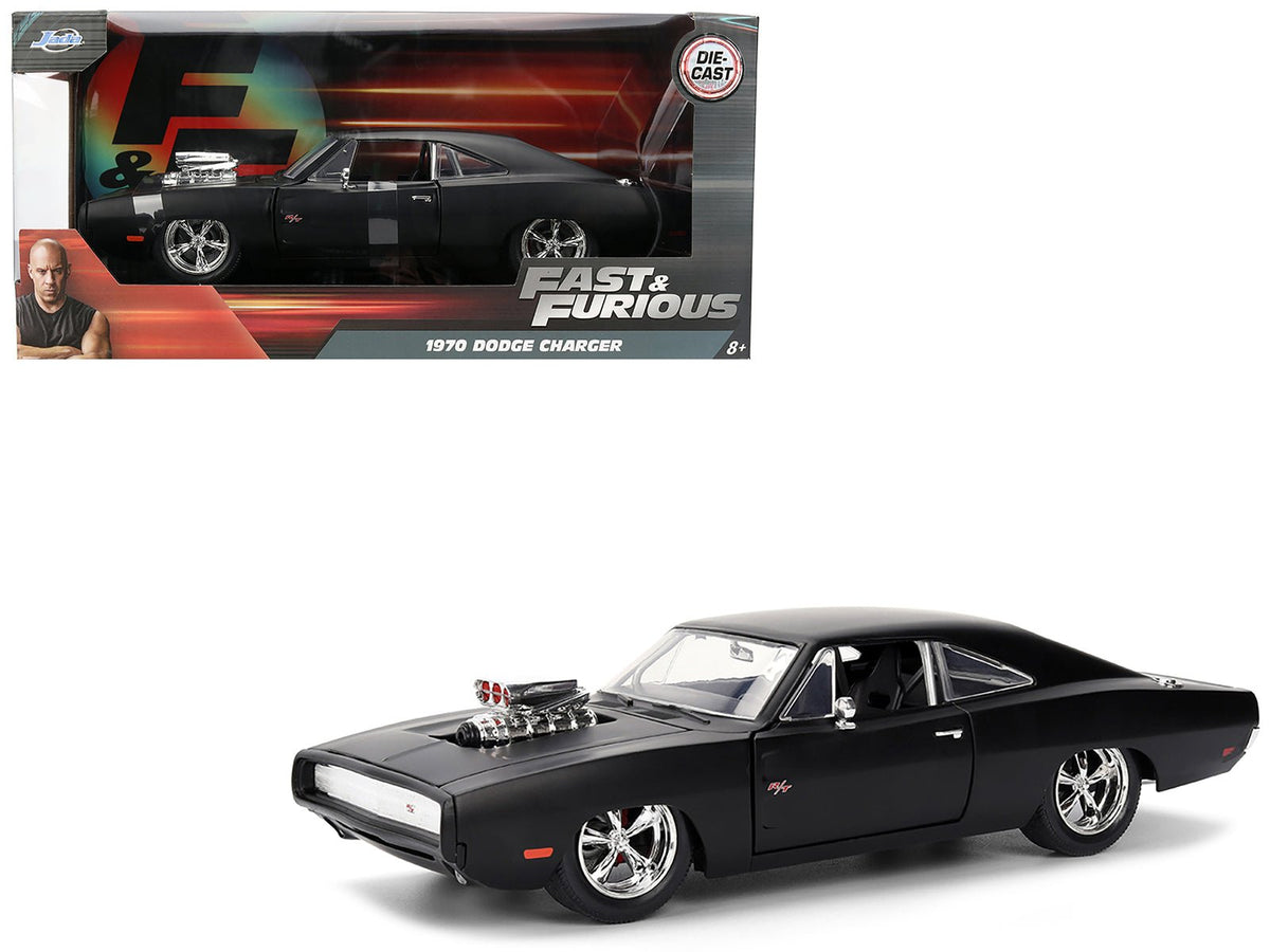 Rapid Vehicles 1970 Dodge Charger R/T Matt Black "Fast & Furious" (2009) Movie "Fast & Furious"...