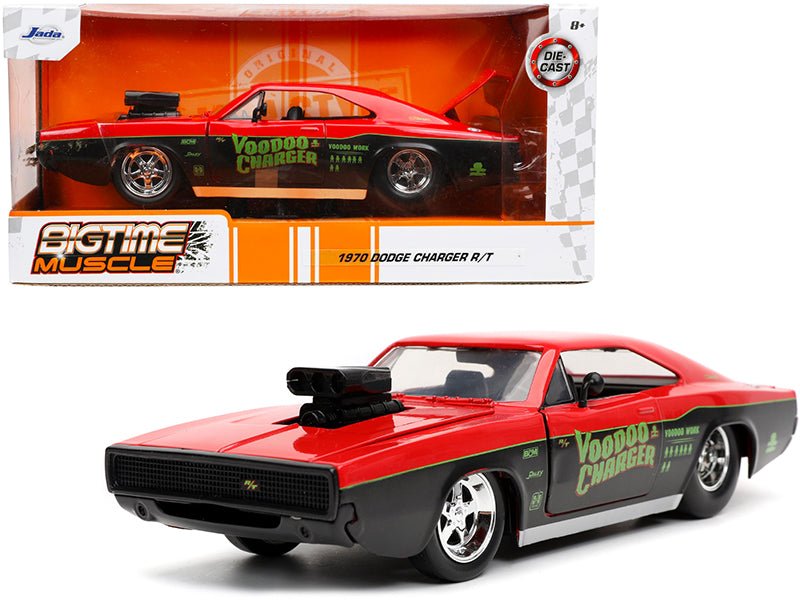 Rapid Vehicles 1970 Dodge Charger R/T "Voodoo Charger" Red and Black "Bigtime Muscle" Series 1/24...