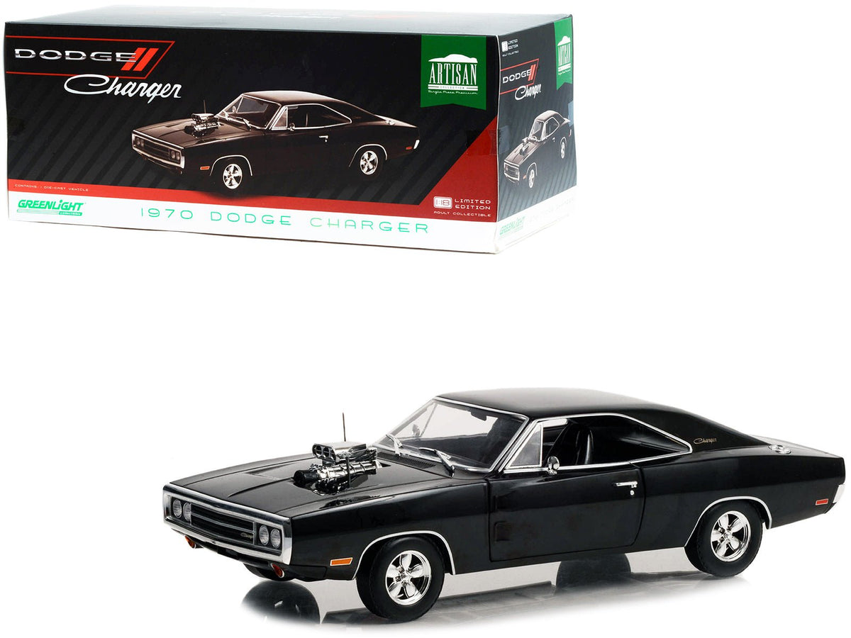 Rapid Vehicles 1970 Dodge Charger with Blown Engine Black "Artisan Collection" Series 1/18...