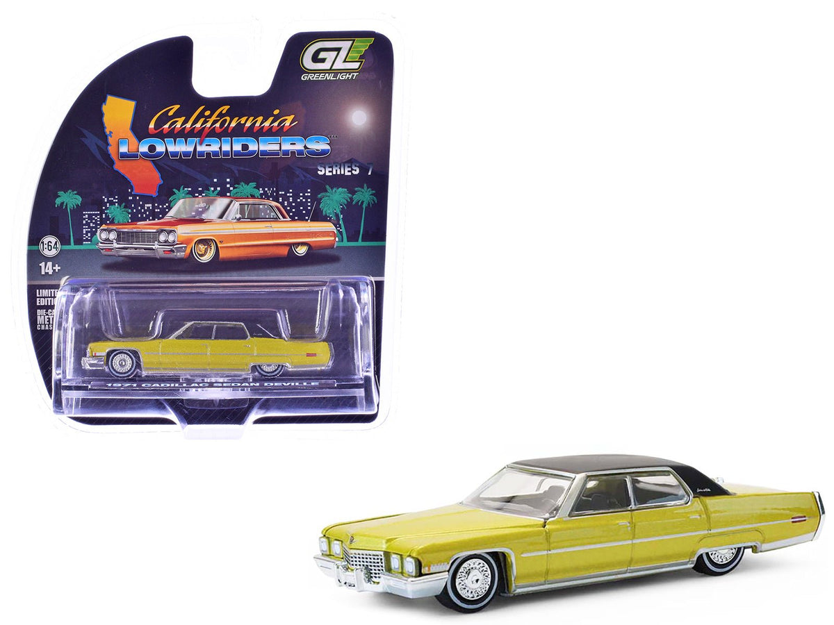 Rapid Vehicles 1971 Cadillac Sedan Deville Lowrider Gold Metallic with Black Top "California...