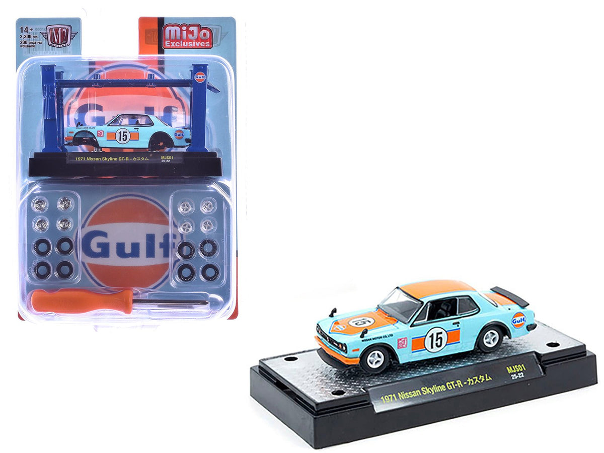 Rapid Vehicles 1971 Nissan Skyline GT-R RHD (Right Hand Drive) #15 "Gulf Oil" Light Blue and...