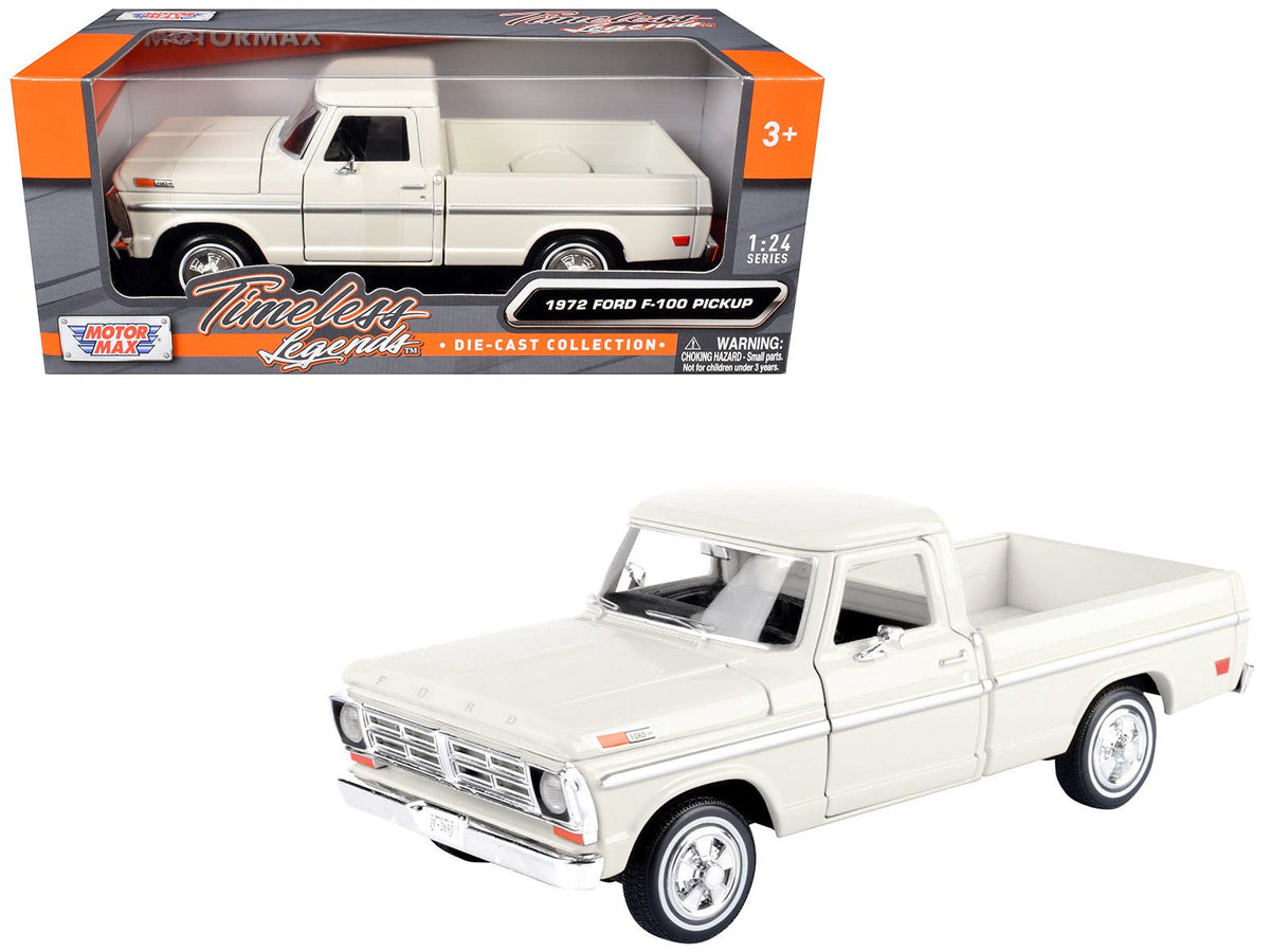 Rapid Vehicles 1972 Ford F-100 Pickup Truck Cream "Timeless Legends" Series 1/24 Diecast Model...