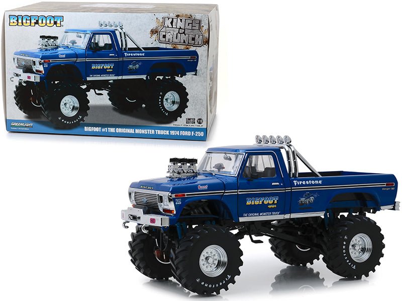 Rapid Vehicles 1974 Ford F-250 Bigfoot #1 The Original Monster Truck Blue with 48-Inch Tires...