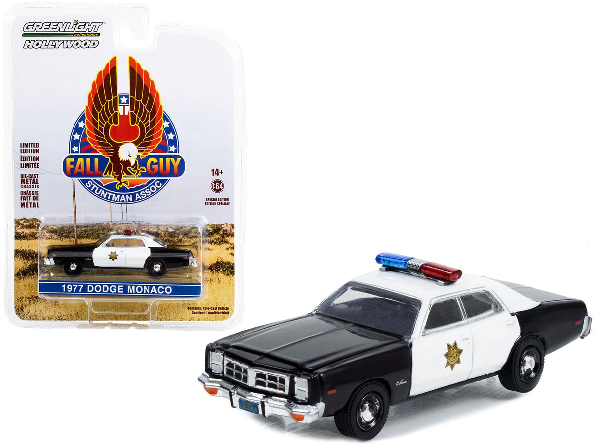 Rapid Vehicles 1977 Dodge Monaco Police Black and White "County Sheriff's Department" "Fall Guy...