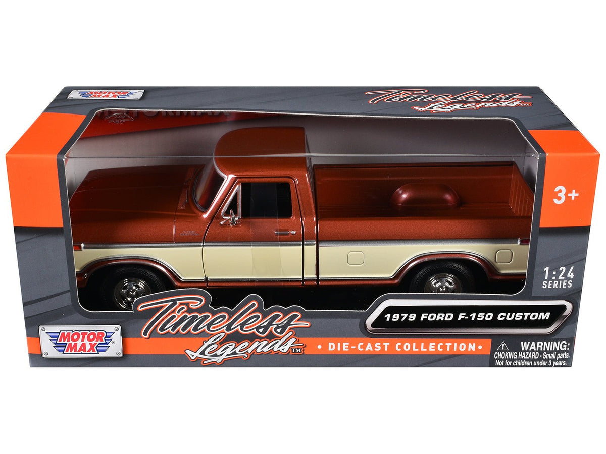 Rapid Vehicles 1979 Ford F-150 Custom Pickup Truck Brown Metallic and Cream "Timeless Legends"...
