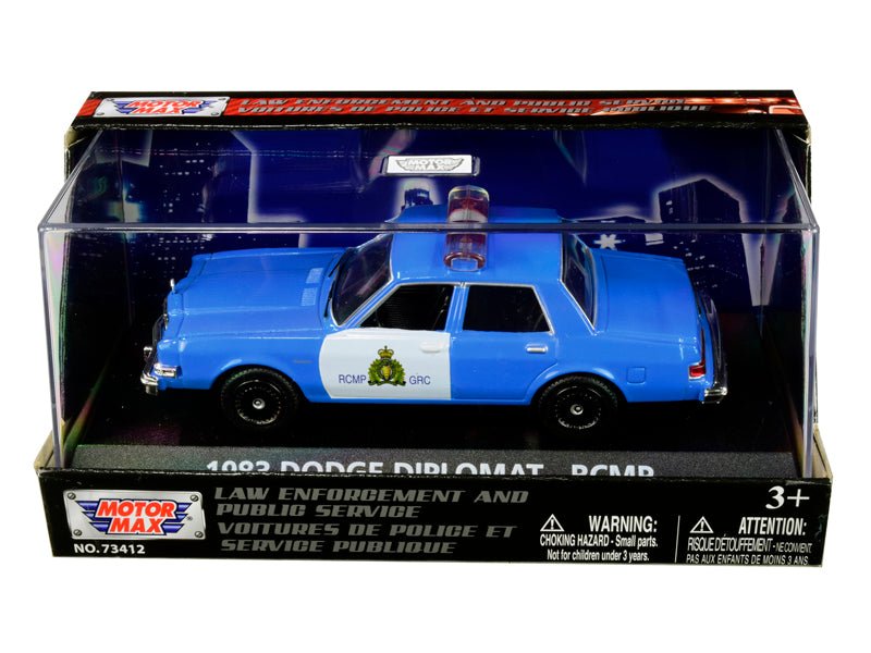 Rapid Vehicles 1983 Dodge Diplomat "Royal Canadian Mounted Police" (RCMP) Light Blue and White...