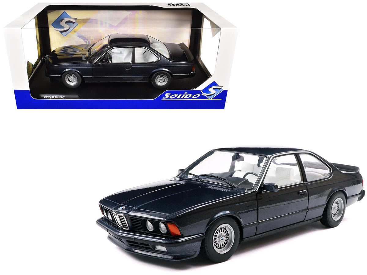Rapid Vehicles 1984 BMW 635 CSI (E24) Macau Blue Metallic 1/18 Diecast Model Car by Solido free...