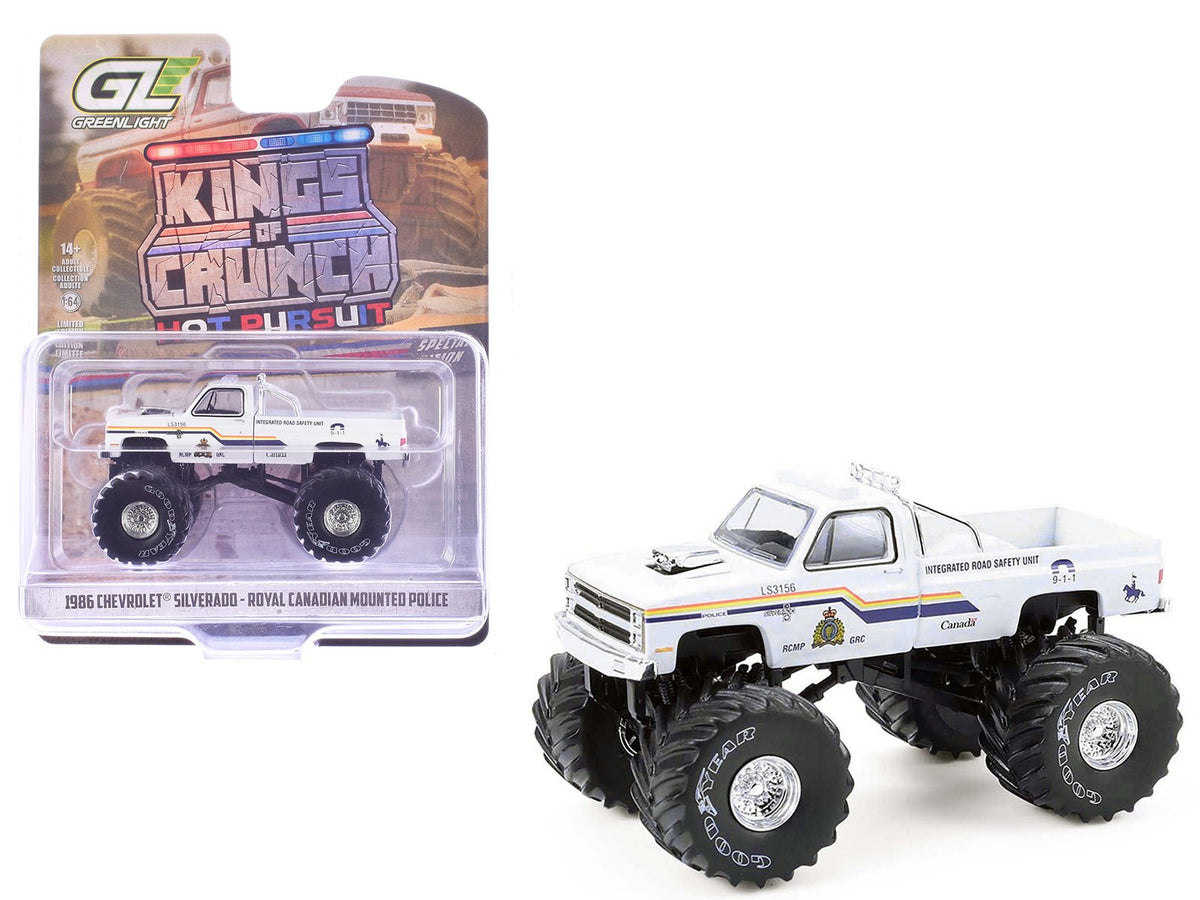 Rapid Vehicles 1986 Chevrolet Silverado Monster Truck "Royal Canadian Mounted Police" White with...