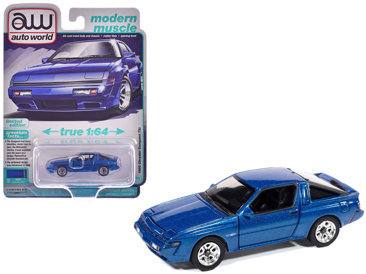 Rapid Vehicles 1988 Chrysler Conquest TSi Bright Blue Metallic "Modern Muscle" Series 1/64...