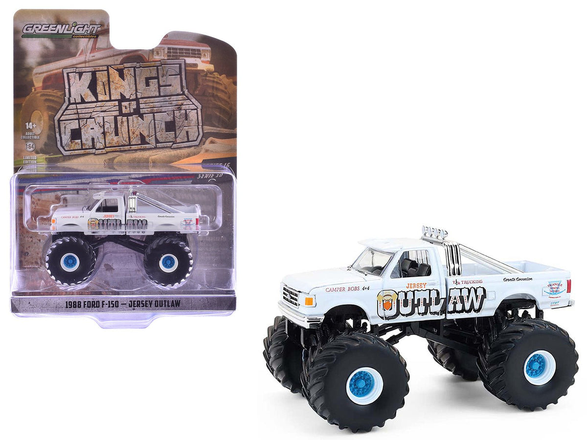 Rapid Vehicles 1988 Ford F-150 Monster Truck "Jersey Outlaw" White "Kings of Crunch" Series 16...